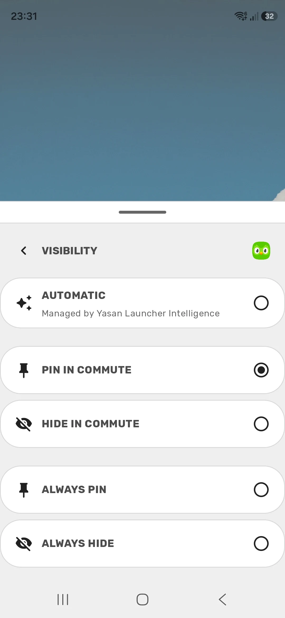 Yasan Launcher · Context-Aware screenshot