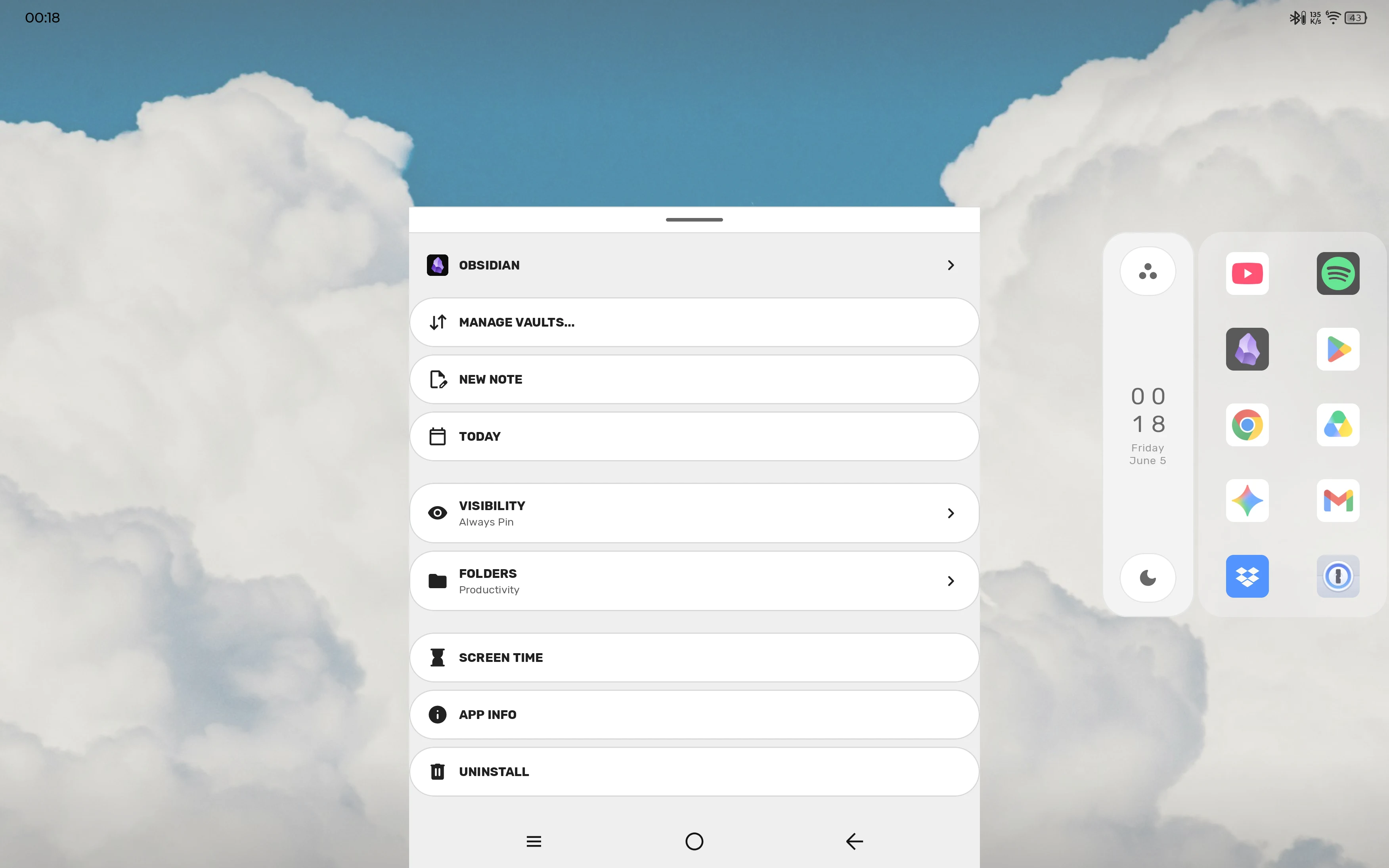 Yasan Launcher · Context-Aware screenshot